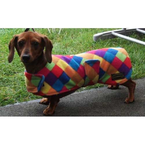 Dachshund Printed Double Fleece dog coat